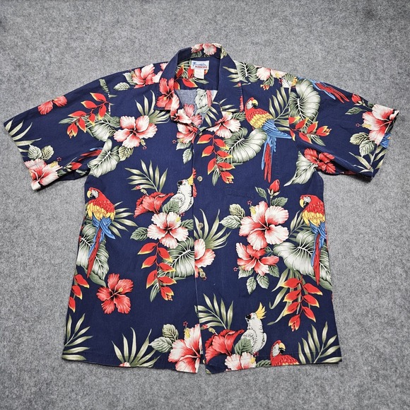 Hawaii Hangover Other - Vintage Hawaiian Shirt Birds Flowers Made in Hawaii Large See Measurements
